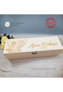Vardinė dėžutė žvakėi ir skraistėi - " ...... Krikštas" 