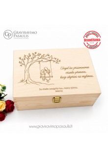 Medinė prisiminimų dėžutė „Sūnui“