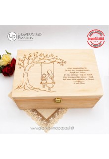 Medinė prisiminimų dėžutė „Dukrai“