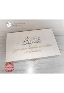 Medinė dėžutė " .... Gyvenimas " 