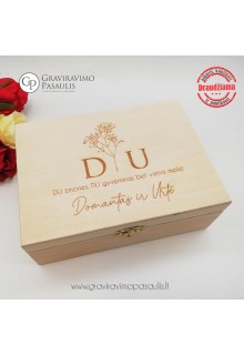 Vardinė dėžutė "Gipsofilus"  Be užsegimo 