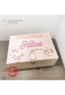 Krikštadėžė - metrika  "Gandriukas"