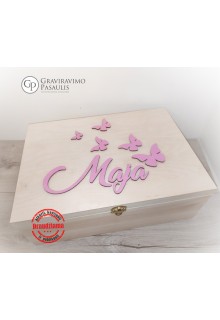 Krikštadėžė - metrika "Drugelis"