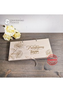 Medinė palinkėjimų knyga  "Bijūnai"