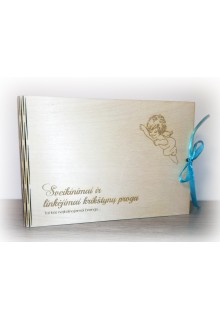 Medinė palinkėjimų knyga  "Krikštas "