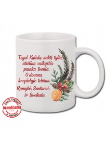 Puodelis "Tegul Kalėdų naktį tylią"