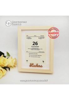 Rėmelis "Kalendoriaus lapelis " 