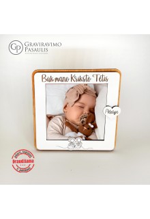 Rėmelis- kvietimas "Būk mano Krikšto tėtis"