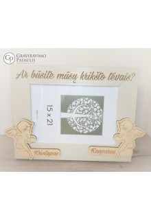 Rėmelis "Ar busite mano krikšto tėvais?"
