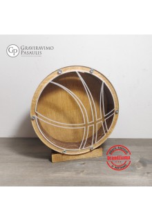Medinė taupyklė "Krepšinio kamuolys-2"