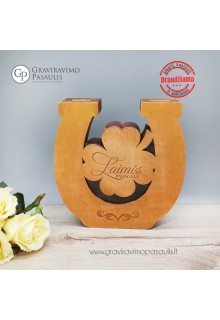 Medinė taupyklė  "Laimės pasagėlė" 