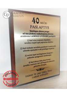 Lentelė "40 mečio paslaptys" 