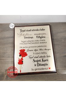 Lentelė "Tegul visada užtenka laiko" 